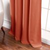 52 x 96 inch Solid Orange Apricot Thermal Blackout Curtain Panels - Set of 2