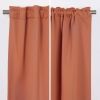 52 x 96 inch Solid Orange Apricot Thermal Blackout Curtain Panels - Set of 2