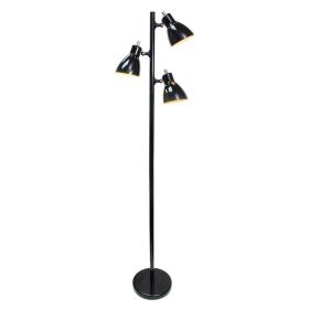 64-inch Black 3-Light Tree Lamp Spotlight Floor Lamp