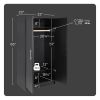 Black Freestanding Bedroom Cabinet Armoire Wardrobe Closet with Hanging Rail