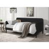 Twin size Modern Black Velvet Upholstered Daybed