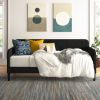 Twin size Modern Black Velvet Upholstered Daybed