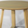 36 Inch Round Scandinavian Solid Wood Dining Table in Blonde