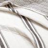 King Size Black White 3 Piece Stripe Reversible Cotton Quilt Set