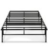 Twin XL Sturdy Metal Platform Bed Frame in Black