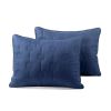 King/California King size Lightweight Blue Textured Cotton 3 Piece Quilt Set