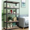 Black Heavy Duty 60-inch 5 Tier Adjustable Shelving Unit Garage Storage Rack