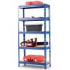 Heavy Duty 60 inch Adjustable 5-Shelf Metal Storage Rack in Navy Blue