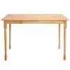 Natural Wood Finish Rectangular Dining Table with Butcher Block Top