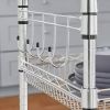 Compact Kitchen Cart with Stainless Steel Top and 2 Bottom Storage Shelves