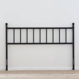 Queen size Traditional Farmhouse Headboard in Matte Black Metal Finish