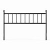 Queen size Traditional Farmhouse Headboard in Matte Black Metal Finish