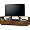 Modern Walnut Finish TV Stand Entertainment Center - Fits up to 70-inch TV