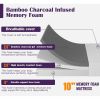 Full size 10-inch Charcoal Infused Memory Foam Mattress with Removable Cover