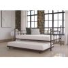 Full size Bronze Metal Daybed with Twin Roll-out Trundle Bed