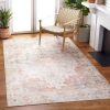 5 ft. x 8 ft. Traditional Persian Style Washable Boho Light Grey Red Area Rug