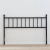 Full size Traditional Farmhouse Headboard in Matte Black Metal Finish