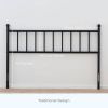 Full size Traditional Farmhouse Headboard in Matte Black Metal Finish