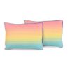 Full/Queen 3 Piece Multi-Color Rainbow Polyester Quilt Set