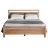 Full size Farmhouse Solid Wood Platform Bed Frame with Headboard Footboard