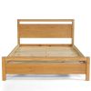 Full size Farmhouse Solid Wood Platform Bed Frame with Headboard Footboard