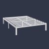 Full size Heavy Duty Metal Platform Bed Frame in White