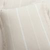 Full/Queen Beige Off-White Stripe Lightweight 3-Piece Comforter Set