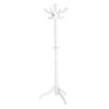 Traditional Classic Solid Wood Coat Rack in White Finish