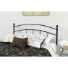 King size Contemporary Classic Headboard in Black Metal Finish