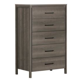 Modern Grey 5 Drawer Storage Chest