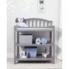 SF Home Baby Toddler Changing Table in Grey Wood Finish with Changing Pad