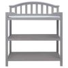 SF Home Baby Toddler Changing Table in Grey Wood Finish with Changing Pad