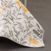 King size Yellow Grey Floral Light Thin Cotton Polyester Blend Quilt Set