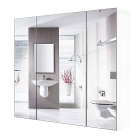 Modern 3-Door Wall Mounted Medicine Cabinet Bathroom Mirror Cupboard