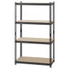 Heavy Duty 4-Shelf Black Storage Rack Shelving Unit