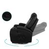 Black Swivel Heat & Massage Recliner Chair 5 Modes Remote Control