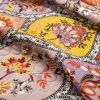 King size Boho Floral Lightweight Cotton Orange Mauve Yellow 3-Piece Quilt Set