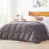 King Size All Seasons Plush Light/Dark Grey Reversible Polyester Down Alternative Comforter