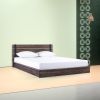 King size Farmhouse Wood Industrial Low Profile Platform Bed Frame