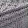 King Gray Charcoal Velvet Microfiber Polyester Reversible 3-Piece Quilt Set