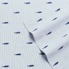 King size Coastal Beach 100-Percent Cotton Navy Blue White Stripe Sheet Set