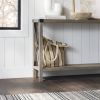 Industrial Farmhouse Entryway Table / Console Table in Taupe Grey Wood Finish