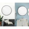 36 Inch Round Bathroom Vanity Wall Mirror Frame Matte Black