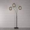 Modern Mid-Century Bohemian 82-inch Arch Floor Lamp with 3 Barrel Lights