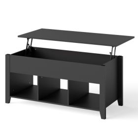 Modern Black Wooden Lift Top Coffee Table