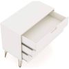 Modern Scandinavian Style Bedroom 3-Drawer Dresser in Off-White Finish