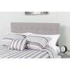 Queen size Modern Light Grey Fabric Upholstered Panel Headboard