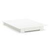 Queen size White Modern Platform Bed Frame with Bottom Storage Drawer