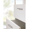 Contemporary Style White 4-Drawer Bedroom Bureau Storage Chest