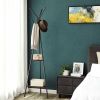 Modern Coat Rack with Matte Black Metal Frame and 2 Shelves